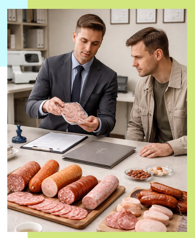 Сертификация колбасных изделий в Тулуне от 8093 р. | Алешин-Тлн