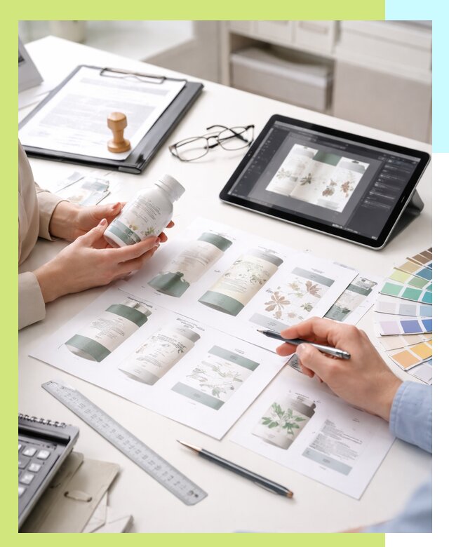 Профессиональная разработка дизайна и текста этикетки продукции в Тулуне