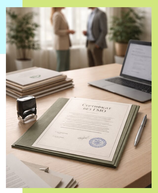 Сертификат без ГМО в Тулуне от 8093 р. оформить срочно Алешин-Тлн